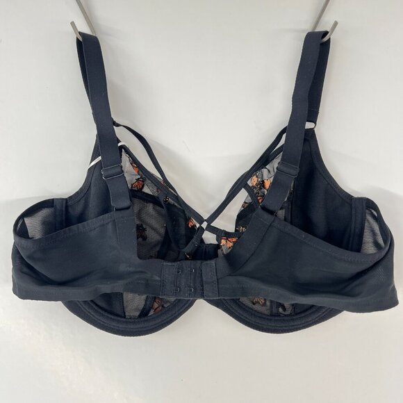 40DD- NWT Elomi Sachi Plunge Sexy Strappy Underwire Bra in Black‎ Butterfly - Picture 5 of 9